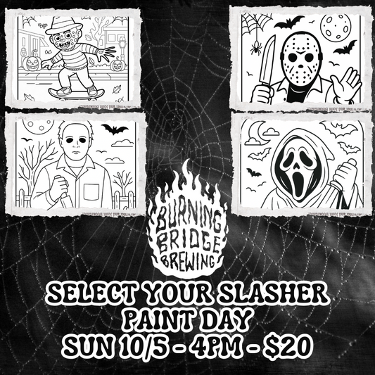Select Your Slasher – Paint and Sip